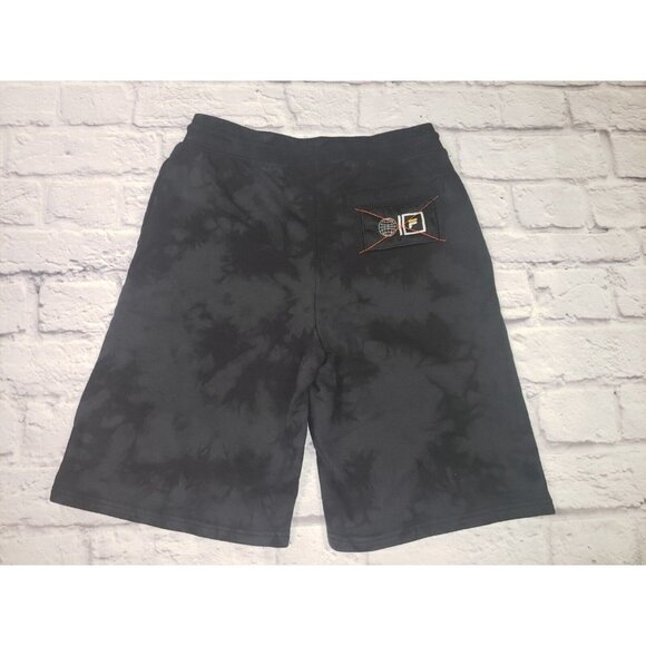 NEW Fila Boys Size Large Black Tie-Dye Sweat Shorts Drawstring Waist - Picture 3 of 6